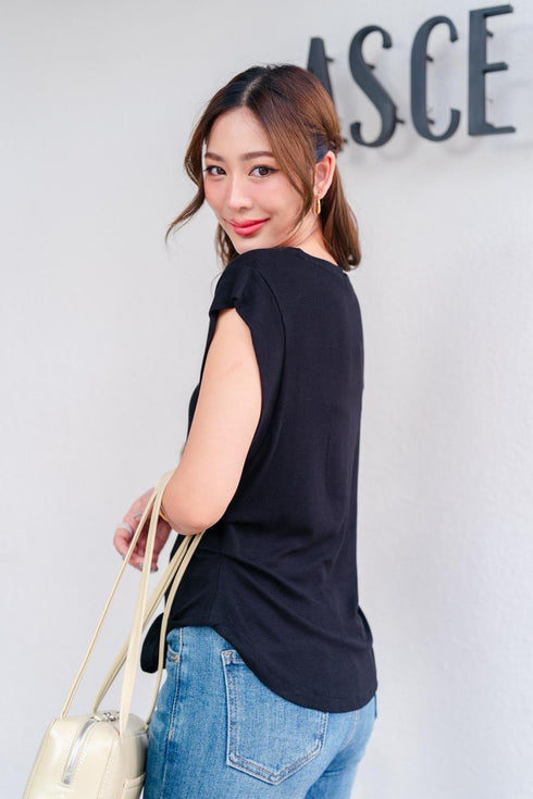 V-Neck Half Sleeves Free Size Tops